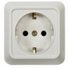 Розетка 1-м BOLLETO с/з ОП 7028 бел. In Home 4680005959792
