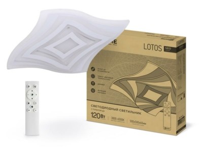 Светильник светодиодный GEO LOTOS 120Вт 230В 3000-6500К 8400лм 500х60мм с пультом ДУ In Home 4690612035765