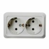Розетка 2-м BOLLETO с/з ОП 7128 бел. In Home 4680005959839
