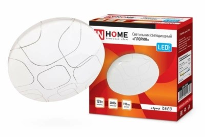 Светильник светодиодный DECO 12Вт 230В 4000К 780лм 190мм ГЛОРИЯ In Home 4690612021980