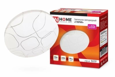 Светильник светодиодный DECO 12Вт 230В 6500К 780лм 190мм ГЛОРИЯ In Home 4690612022222