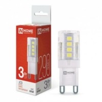 Лампа СДЛD 3Вт 4000К нейтр. бел. G9 290Лм 230В In Home 4690612036267