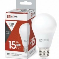 Лампа СДЛ низковольтная LED-MO-PRO 15Вт 12-48В Е27 4000К 1200Лм In Home 4690612036182