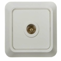 Розетка телевизионная ТВ ОП Bolleto 7027 16А IP20 бел. In Home 4680005959815