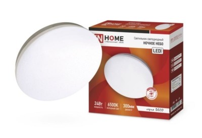 Светильник светодиодный DECO Ночное небо 24Вт 6500К 1560лм 230В 300х55мм In Home 4690612033532