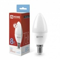 Лампа СДЛ LED-СВЕЧА-VC 8Вт свеча 230В E14 6500К 760Лм In Home 4690612024806