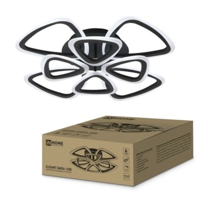 Светильник светодиодный ELEGANT SANSA-120В 120Вт 230В 3000-4000-6500К 8400лм 650х650х130мм с пультом ДУ In Home 4690612035390