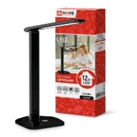 Светильник настольный светодиодный ССО 08Ч 12Вт 3000-6500К 600лм сенсор-диммер с адаптером черн. In Home 4690612036564