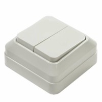 Выключатель 2кл. ОП Bolleto 10А IP20 бел. In Home