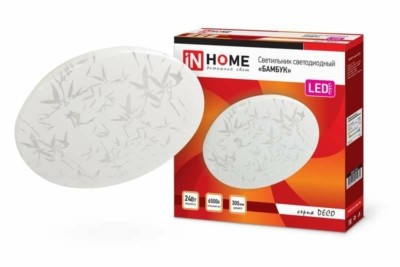 Светильник светодиодный DECO БАМБУК 24Вт 230В 6500К 1560лм 300мм In Home 4690612025230