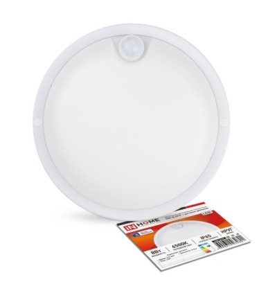 Светильник светодиодный герметичный СПП-Д-КРУГ 8Вт 230В 6500К 640Лм с датч. движ. IP65 In Home 4690612032801