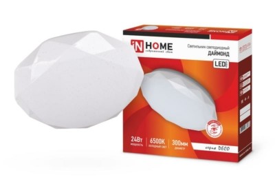 Светильник светодиодный DECO ДАЙМОНД 24Вт 230В 6500К 1560лм 300мм In Home 4690612033693