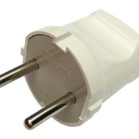 Вилка прямая 10А бел. In Home