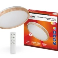 Светильник светодиодный COMFORT WOOD 75Вт 230В 3000-6500К 6000лм 500х100мм с пультом ДУ In Home 4690612035758