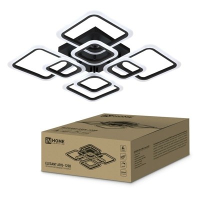 Светильник светодиодный ELEGANT ARIS-120В 120Вт 230В 3000-4000-6500К 8400лм 590х590х130мм с пультом ДУ In Home 4690612035437