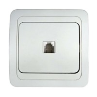 Розетка ТФ 1-м СП Classico 2034 16А IP20 бел. In Home 4690612000404