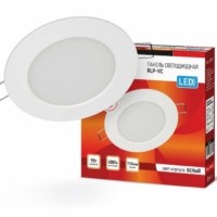 Панель светодиодная 9Вт 230В 4000К 630лм 118мм IP40 круглая белая In Home RLP-VC