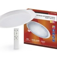 Светильник светодиодный COMFORT GALAXY 75Вт 230В 3000-6500К 6000лм 560х55мм с пультом ДУ In Home 4690612034812