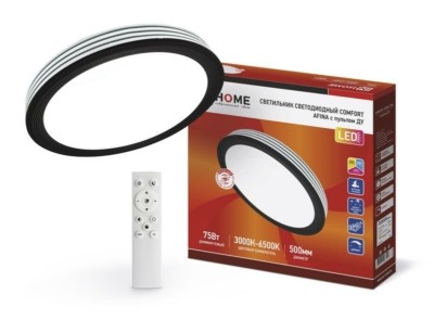 Светильник светодиодный COMFORT AFINA 75Вт 230В 3000-6500К 6000лм 500х85мм с пультом ДУ In Home 4690612035147