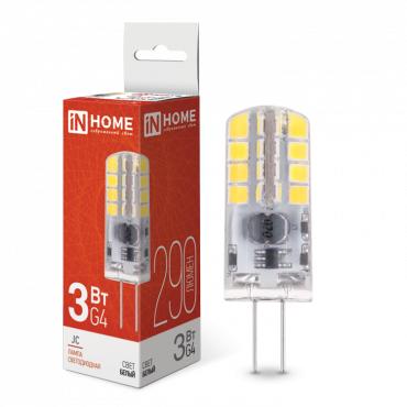 Лампа СДЛ 3Вт 12В 4000К нейтр. бел. G4 290Лм In Home 4690612036021