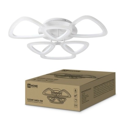 Светильник светодиодный ELEGANT SANSA-90W 90Вт 230В 3000-4000-6500К 7000лм 650х650х130мм с пультом ДУ In Home 4690612035369