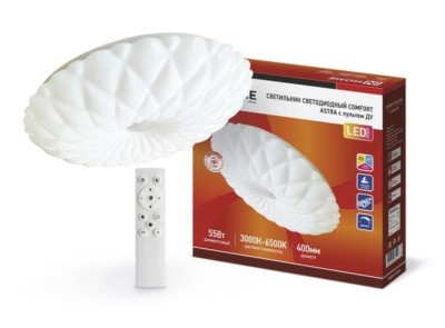Светильник светодиодный COMFORT ASTRA 55Вт 230В 3000-6500К 4400лм 400х100мм с пультом ДУ In Home 4690612035017