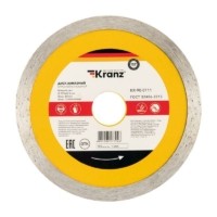 Диск алмазный отрезной сплошной 125×22.2мм Kranz KR-90-0111
