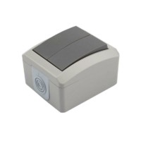 Выключатель 2кл. ОП INDUSTRIAL IP54 сер. Kranz KR-78-0609