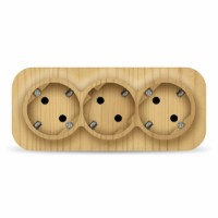 Розетка 3-м ОП 16А IP20 с/з сосна IONICH 1440