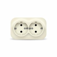 Розетка 2-м ОП 16А IP20 с/з сл. кость IONICH 1428