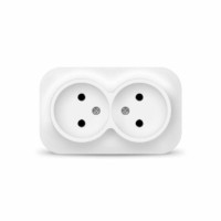 Розетка 2-м ОП 10А IP20 бел. IONICH 1417