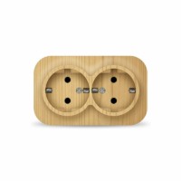 Розетка 2-м ОП 16А IP20 с/з сосна IONICH 1439
