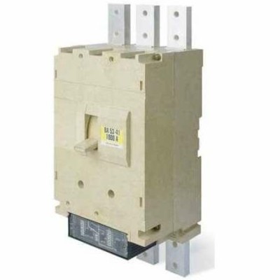 Выключатель ВА 3п 1000А 50кА ВА55-41 344710 ЭР 660В НР=220В AC передн. подкл.: Al шина; кабель с каб. наконечн. Контактор 1002526