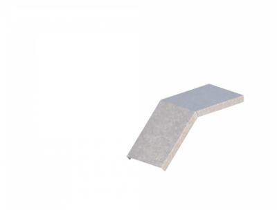 Крышка лотка углового вертикального вниз ЛМсК-45Н 100-1,5ц УТ2,5