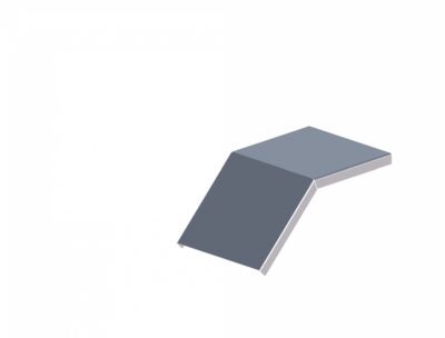 Крышка лотка углового вертикального вниз ЛМсК-45Н 150-1,5ц УТ1,5