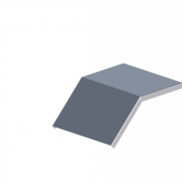 Крышка лотка углового вертикального вниз ЛМсК-45Н 200-1,2ц УТ1,5