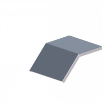 Крышка лотка углового вертикального вниз ЛМсК-45Н 200-1,5ц УТ1,5