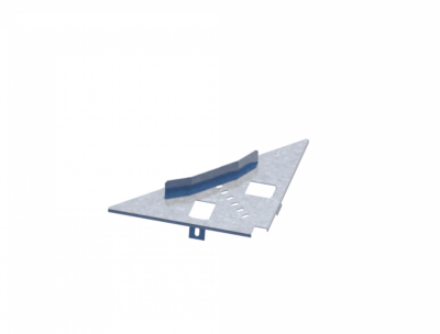 Лоток лестничный угловой НЛ-У45ц УТ2,5 (s=1,5мм)