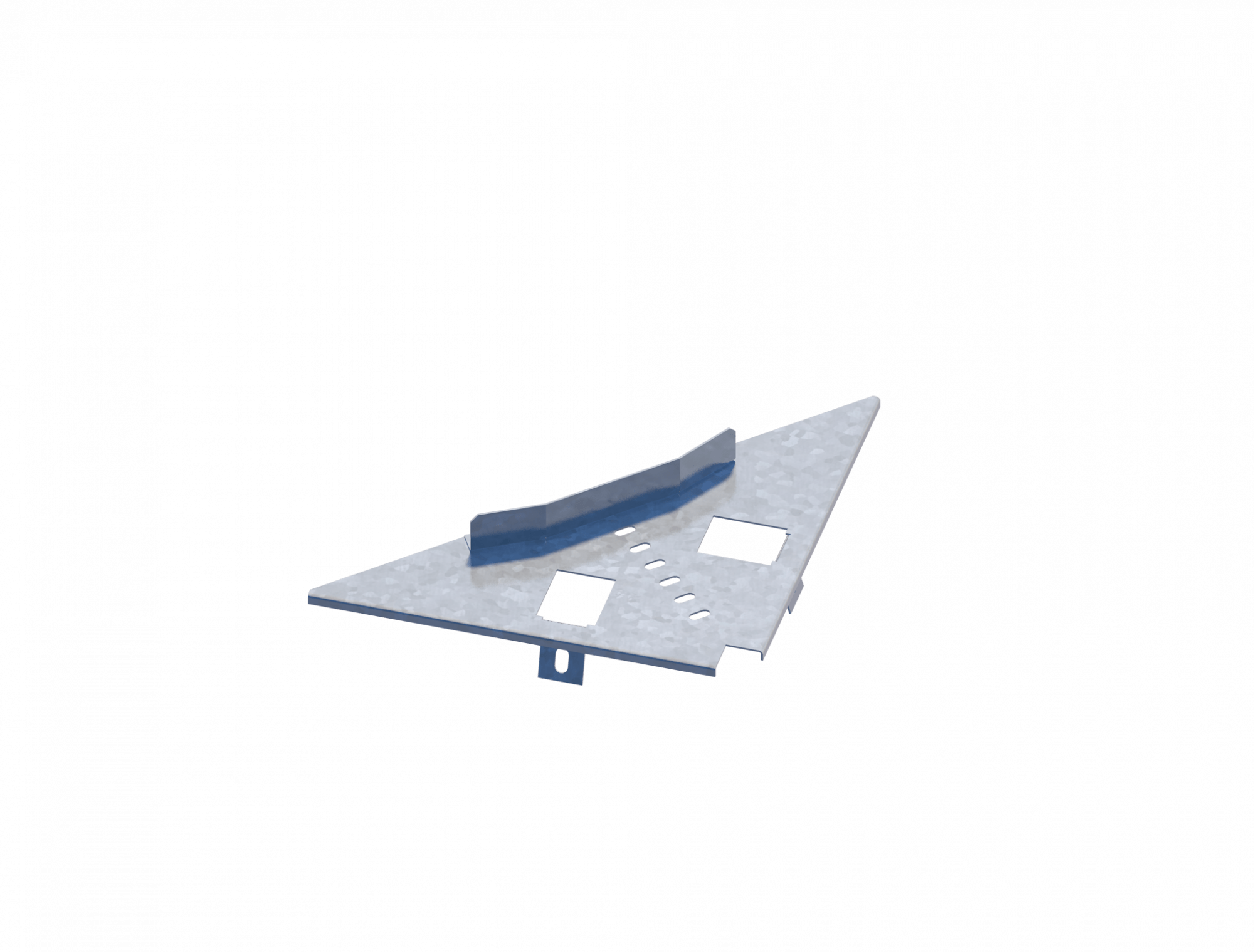 Лоток лестничный угловой НЛ-У45ц УТ2,5 (s=1,5мм)