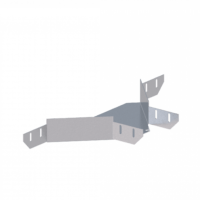 Лоток ответвительный ЛМс-О 150х150-1,5ц УТ1,5