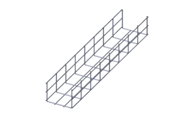 Лоток проволочный прямой  диаметр проволоки 4 мм  ПП4.150.105.3000.8.1