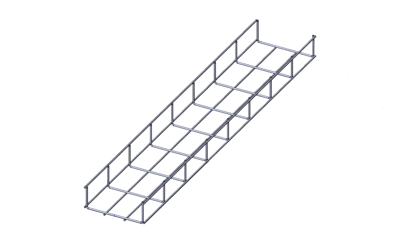 Лоток проволочный прямой диаметр проволоки 4 мм ПП4.150.60.3000.8.2