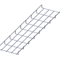 Лоток проволочный прямой  диаметр проволоки 4 мм  ПП4.200.35.3000.8.1