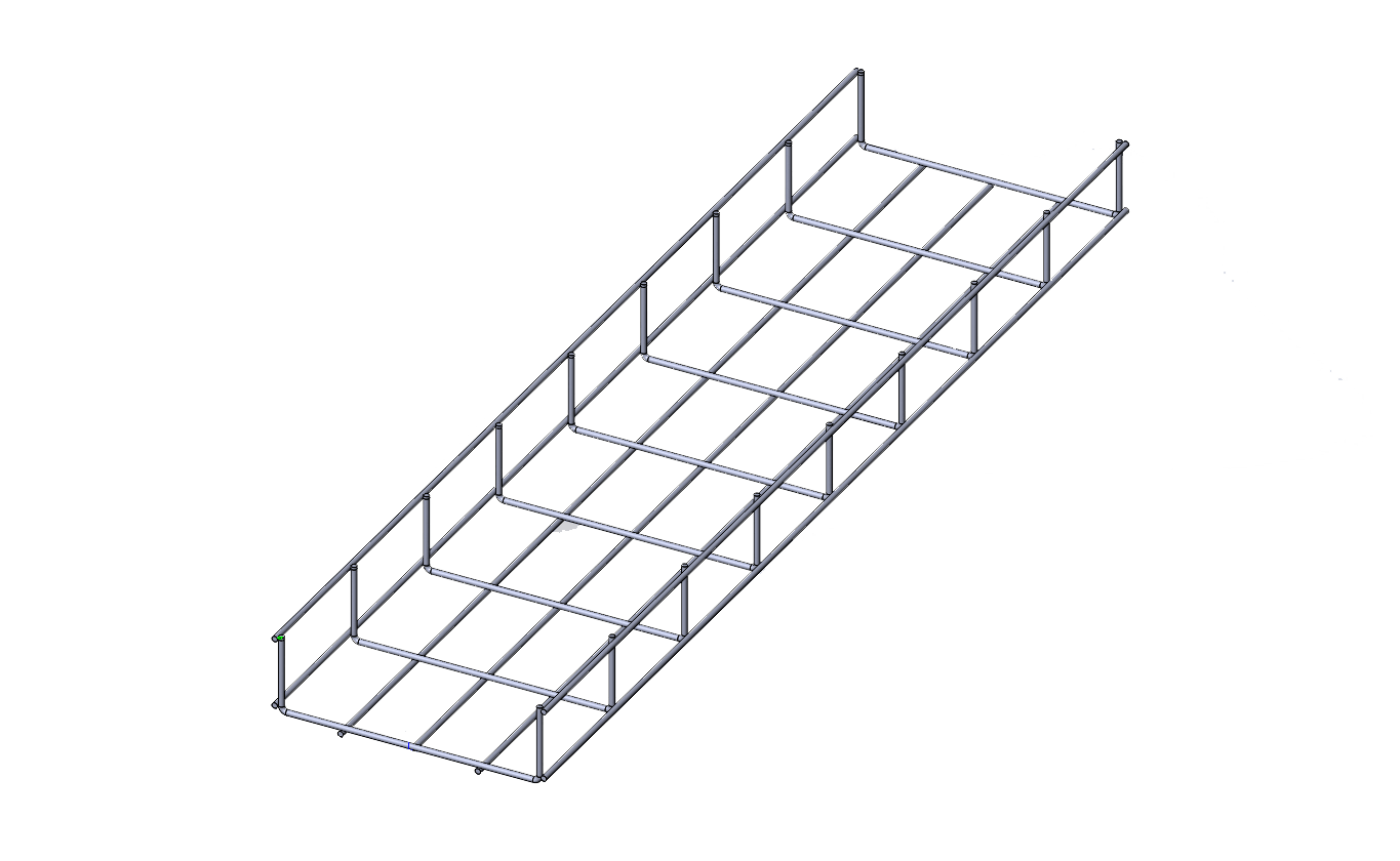 Лоток проволочный прямой диаметр проволоки 4 мм ПП4.200.60.3000.8.2