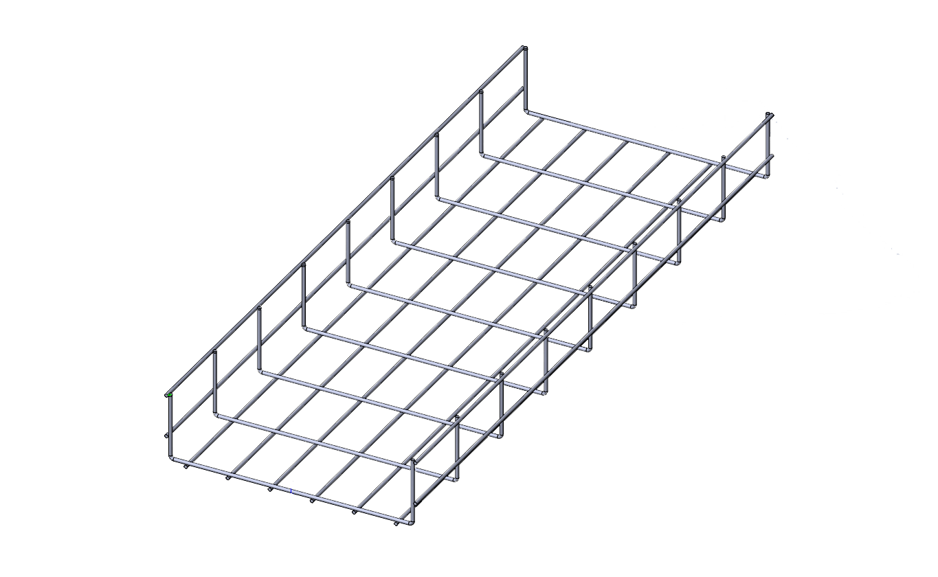 Лоток проволочный прямой диаметр проволоки 4 мм ПП4.250.85.3000.8.5