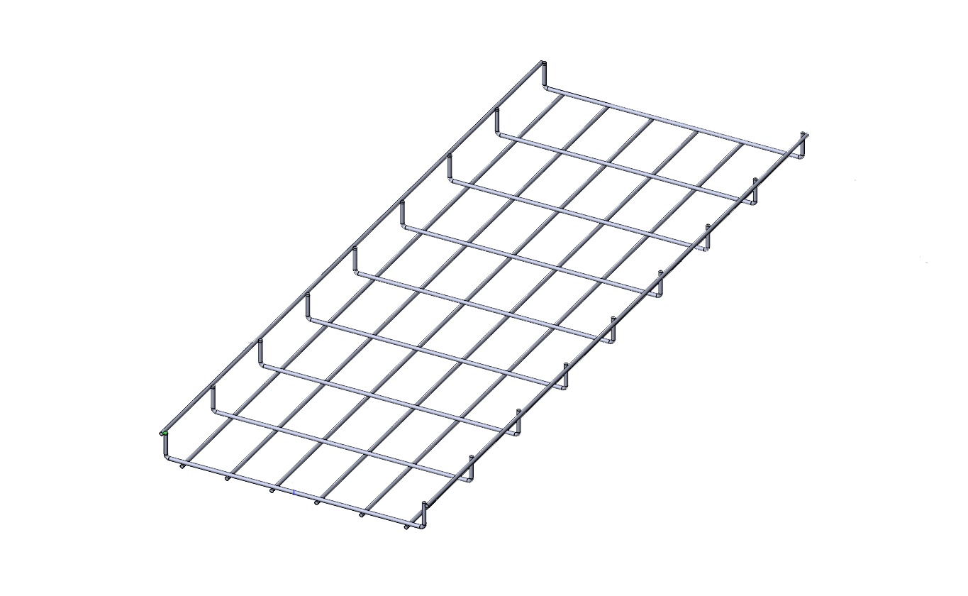 Лоток проволочный прямой диаметр проволоки 4 мм ПП4.300.35.3000.8.4