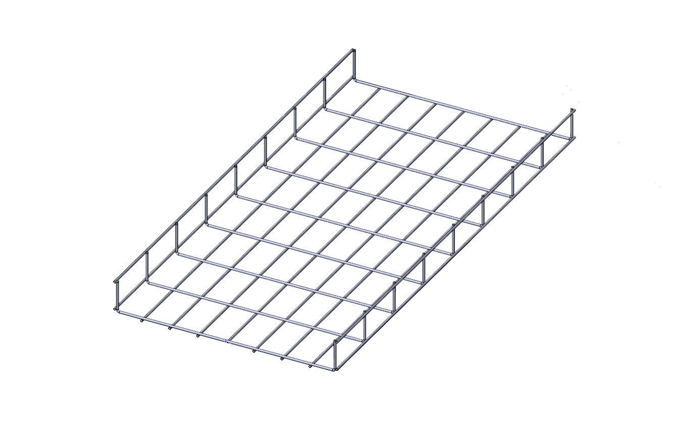 Лоток проволочный прямой диаметр проволоки 4 мм ПП4.400.60.3000.8.2