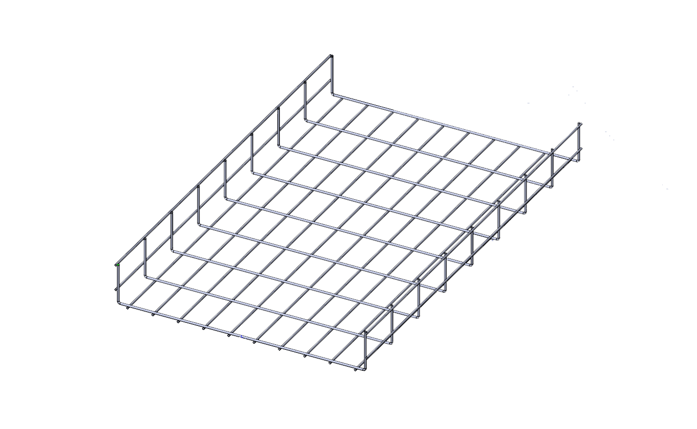 Лоток проволочный прямой диаметр проволоки 4 мм ПП4.500.85.3000.8.4