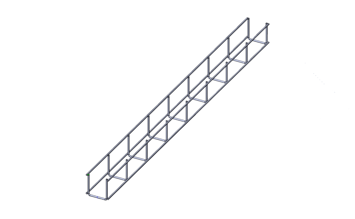 Лоток проволочный прямой диаметр проволоки 4 мм ПП4.60.60.3000.8.1