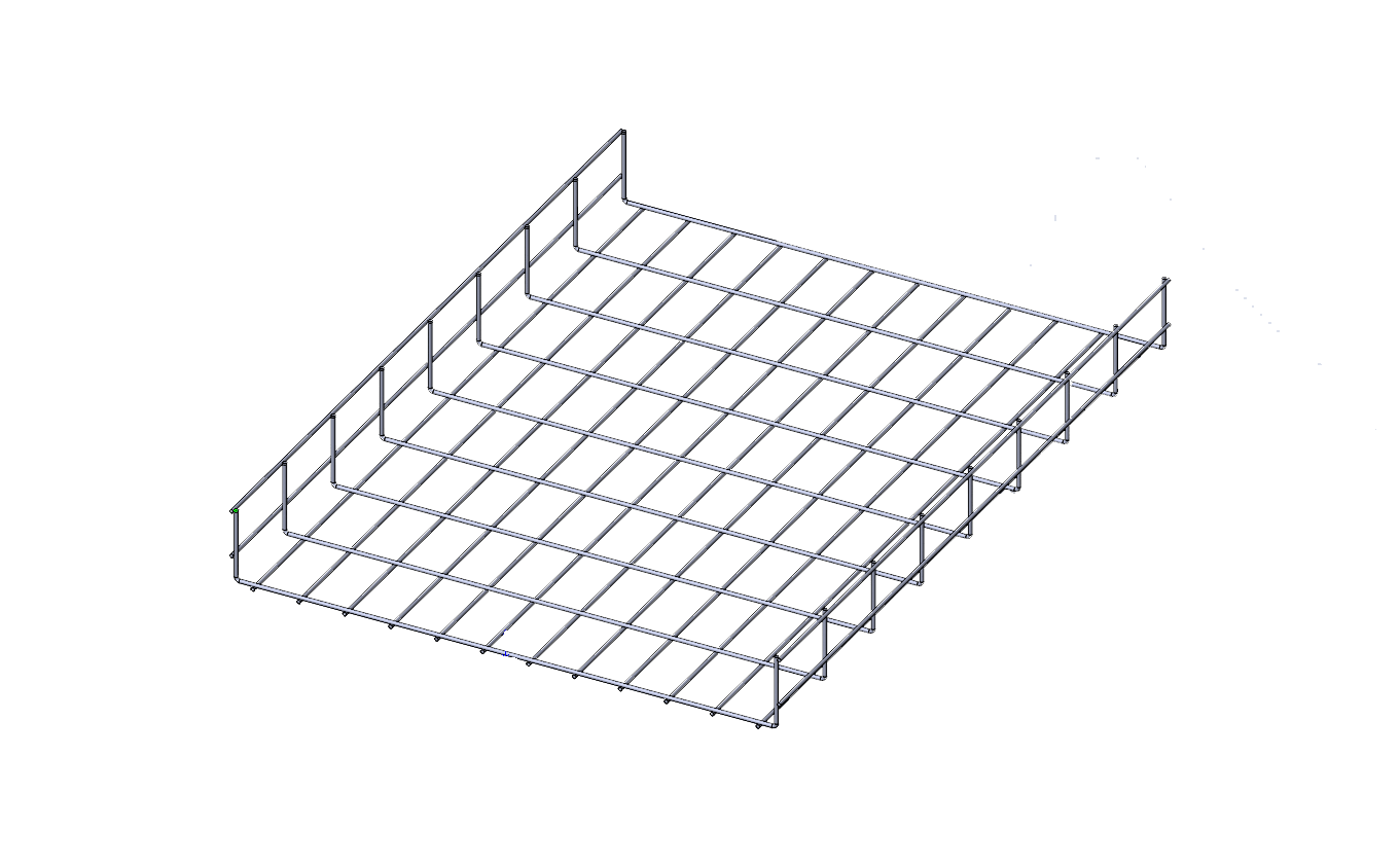 Лоток проволочный прямой диаметр проволоки 4 мм ПП4.600.85.3000.8.0
